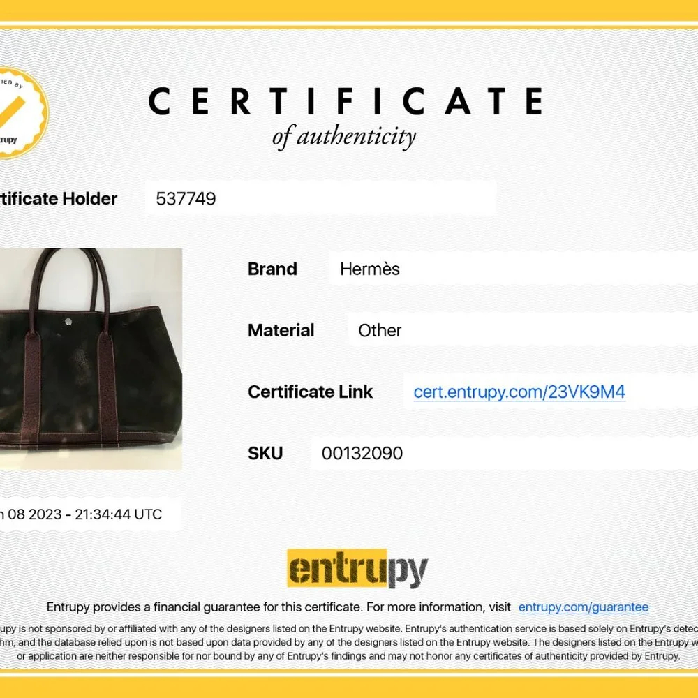 Hermes Garden Party PM Amazonia Tote Bag Authentic Beautiful Bordeaux Color - Picture 9 of 9